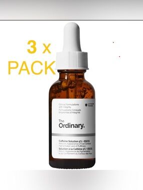 NEW THE ORDINARY 3 x PACKS CAFFEINE SOLUTION EGCG EYE SERUM 30mlx 3